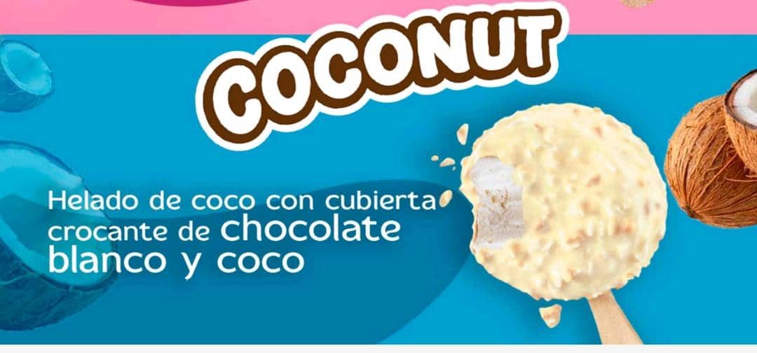 HELADO COCONUT . COCO + CHOCOLATE BLANCO 